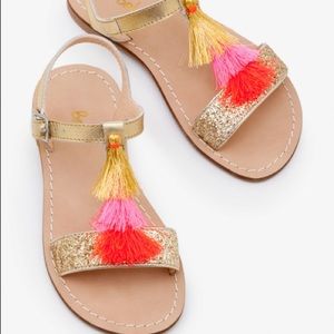Boden gold metallic tassel sandals US 2.5 EU 34